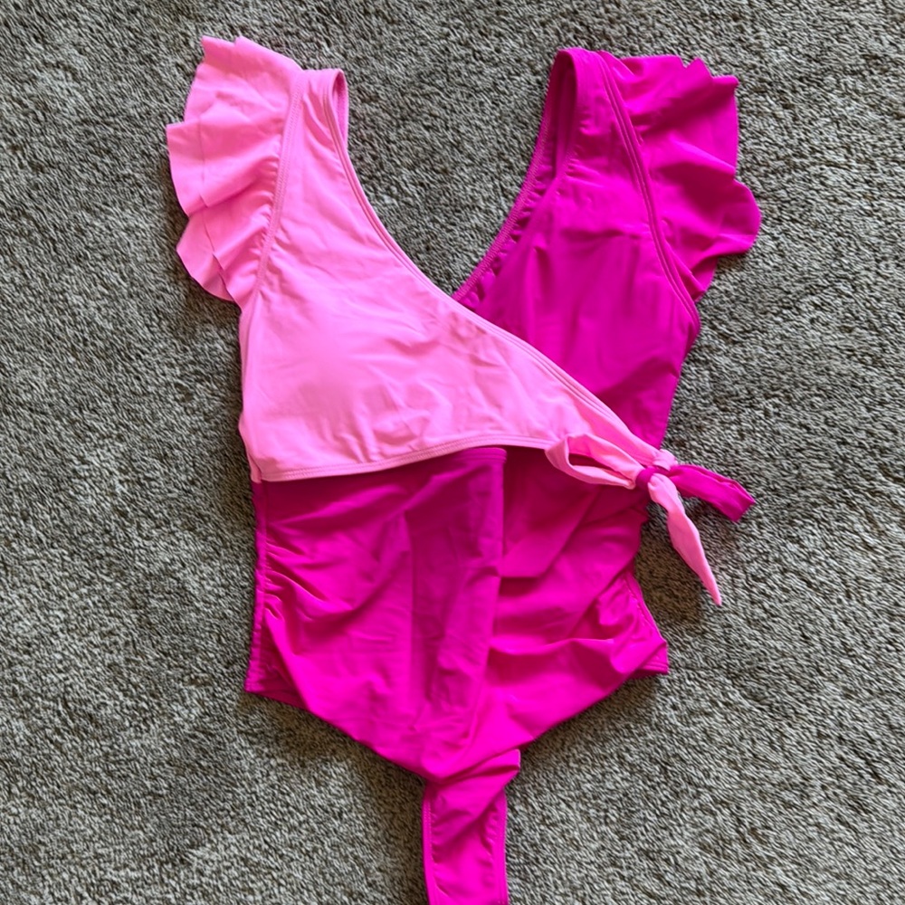 Pink and Fuchsia Ruffled Swimsuit